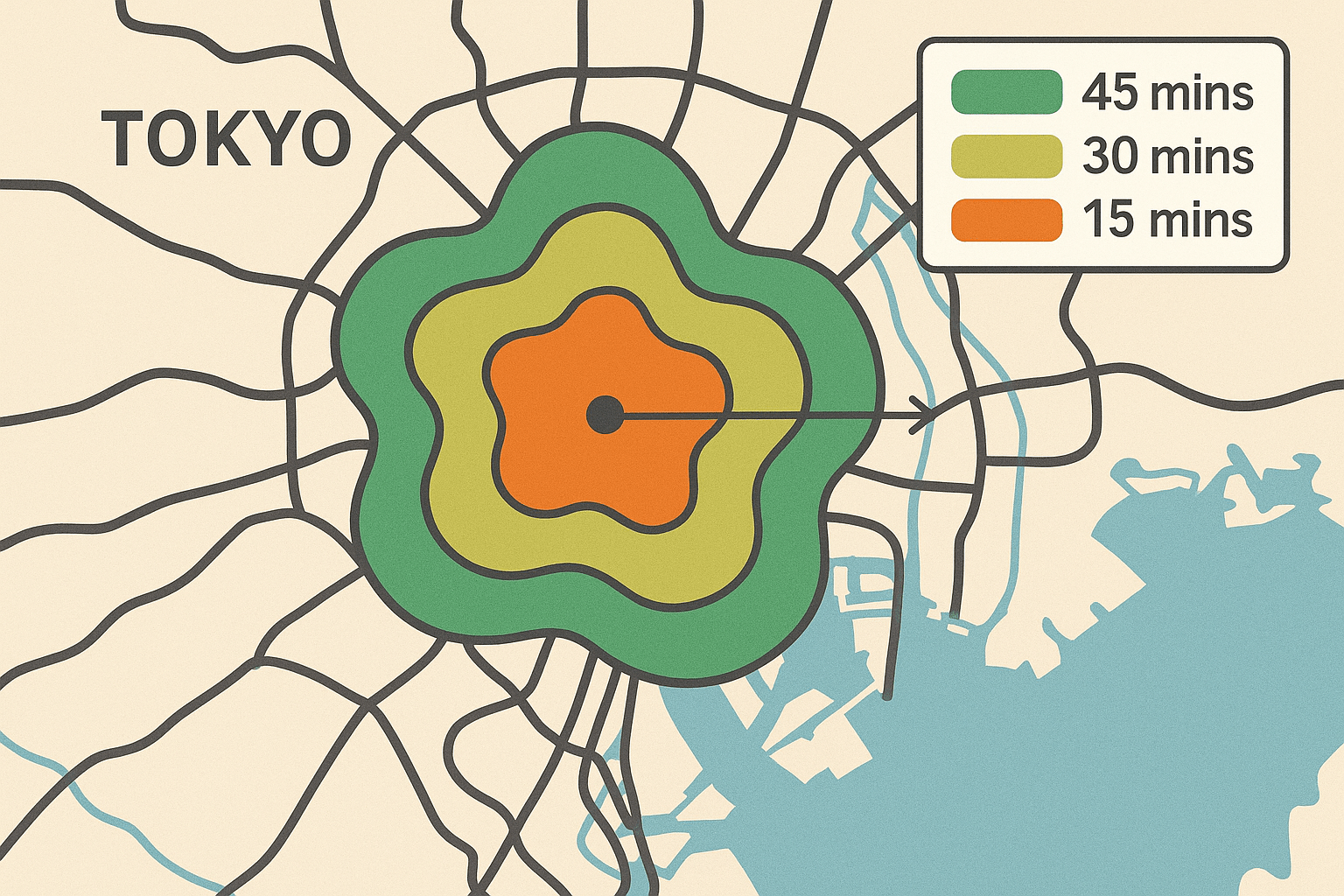 The Isochrone Map: Visualizing Time