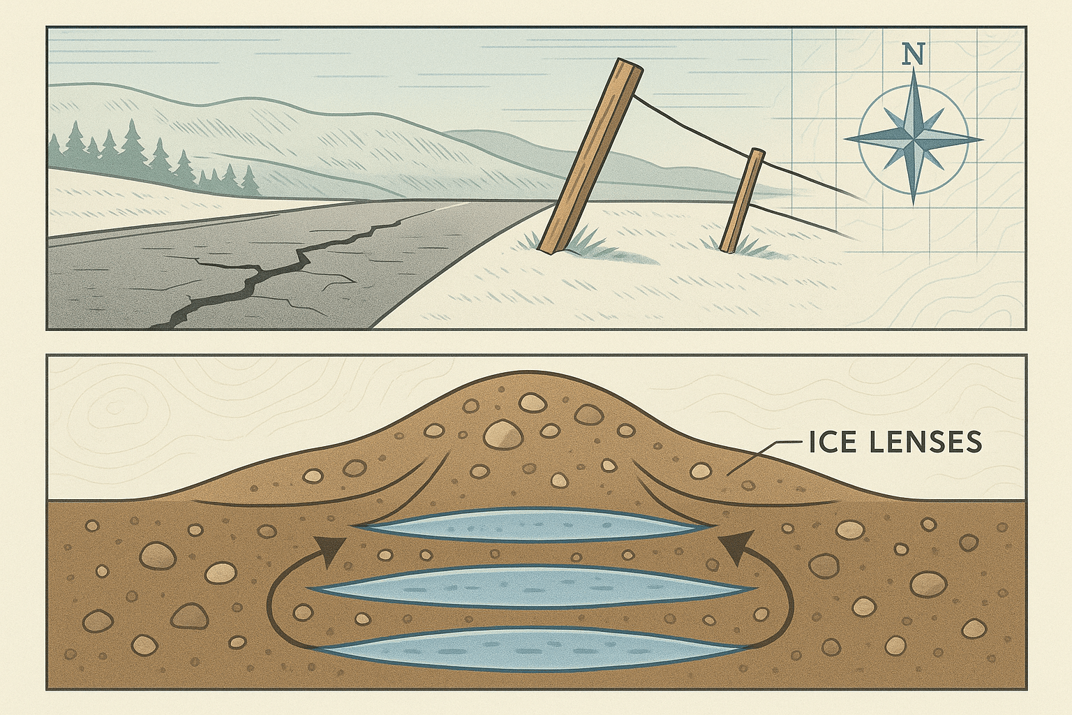 Frost Heaving: The Ground That Lifts