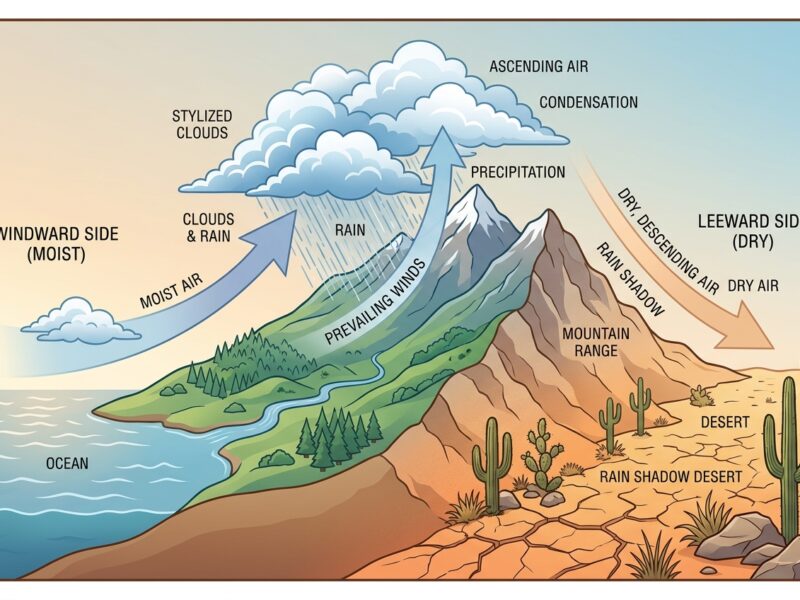 Rain Shadows: How Mountains Make Deserts