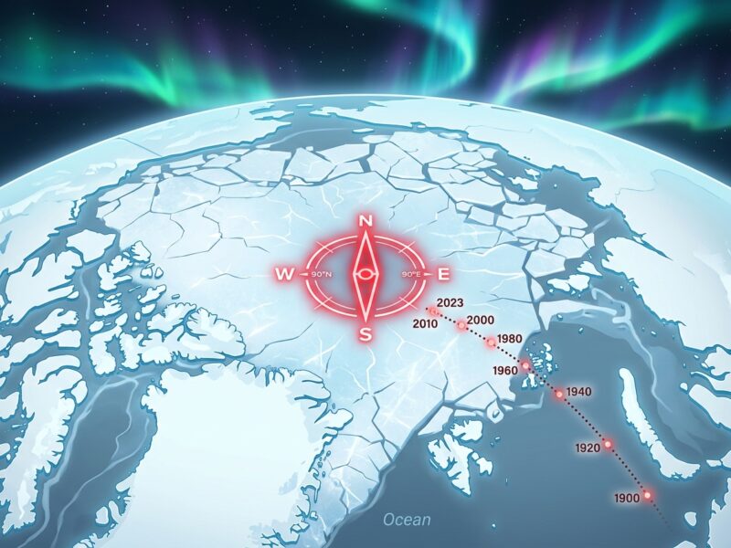 The Wandering Magnetic North Pole